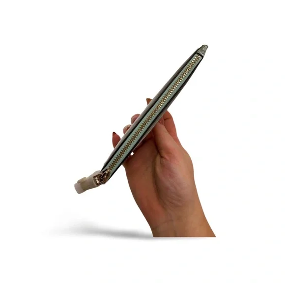 Kate Spade NIB Kenzie Glitter Seawater Wristlet Zip Pouch w/ Box NWT - Picture 9 of 14